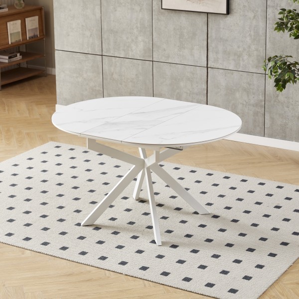 Круглий стіл Atlas 105 White leg – для стильного інтер'єру вашої кухні