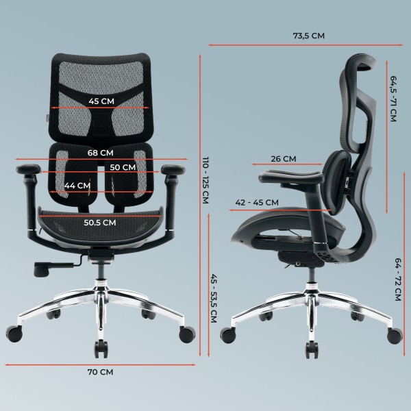 Крісло офісне Sihoo DORO S100 Mesh Black — комфорт для вашого офісу
