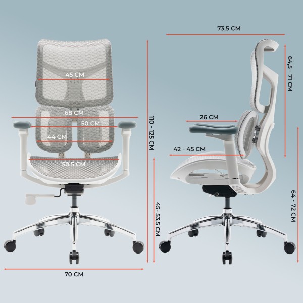 Крісло офісне Sihoo DORO S100 Mesh White