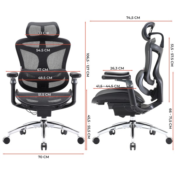 Крісло офісне Sihoo DORO C300 Pro Mesh Black