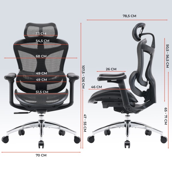 Крісло офісне Sihoo DORO C300L Mesh Black
