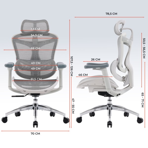 Крісло офісне Sihoo DORO C300L Mesh White