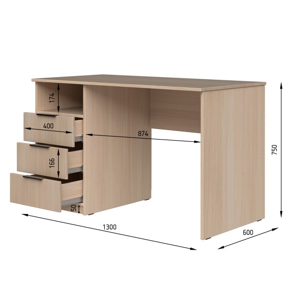 Стіл письмовий СП1 3Я фрезерування Плаше Грос