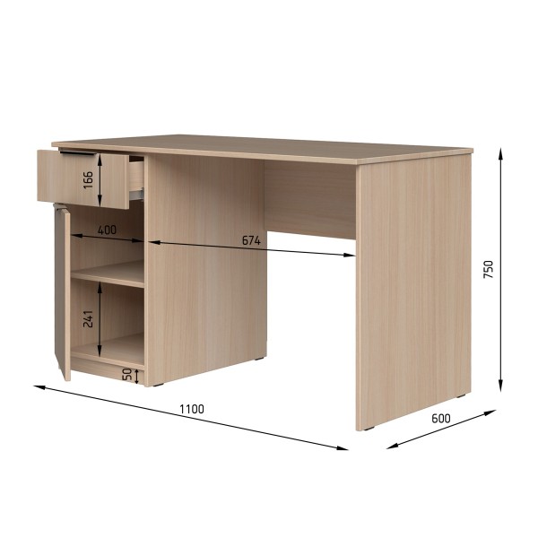 Письмовий стіл СП3 1Я1Д для офісу