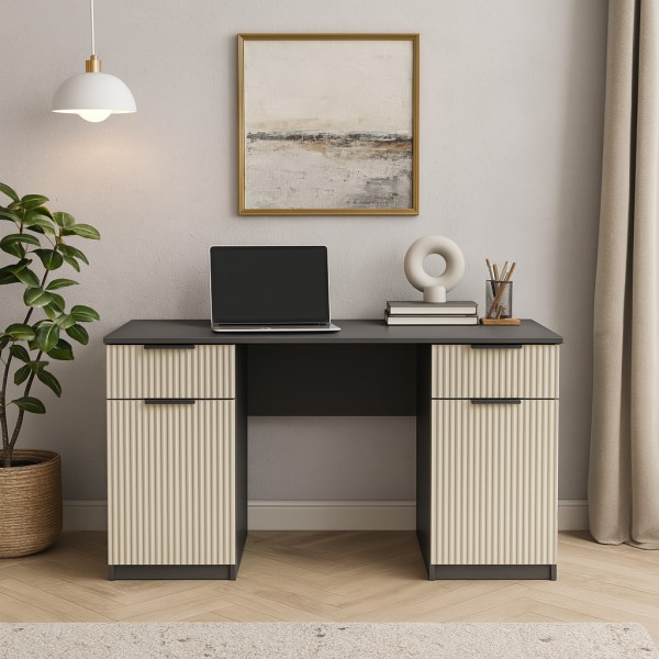 Стіл письмовий СП4 2Я2Д з фрезеруванням Плаше Грос