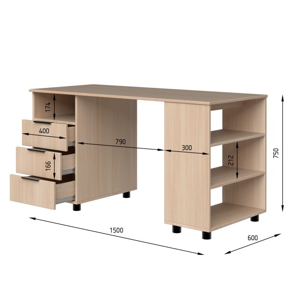 Стіл письмовий СП8 3Я - зручний та стильний вибір для офісу