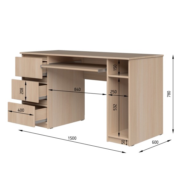 Стіл комп'ютерний СК2 3Я — стиль і комфорт для вашого офісу