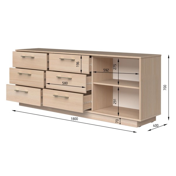 Комод 6 для вітальні та спальні