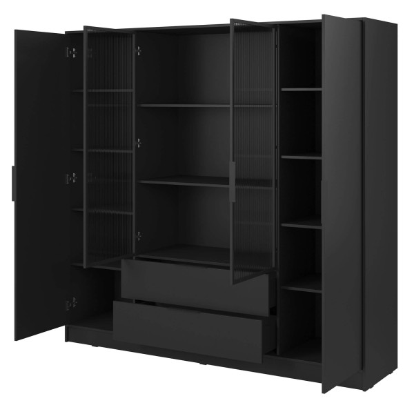 Гардеробна Perfect Home Келлі 4DRM – шафа для одягу з прозорими дверцятами