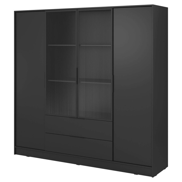 Гардеробна Perfect Home Келлі 4DRM – шафа для одягу з прозорими дверцятами