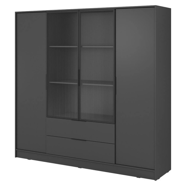 Гардеробна Perfect Home Келлі 4DRM – шафа для одягу з прозорими дверцятами