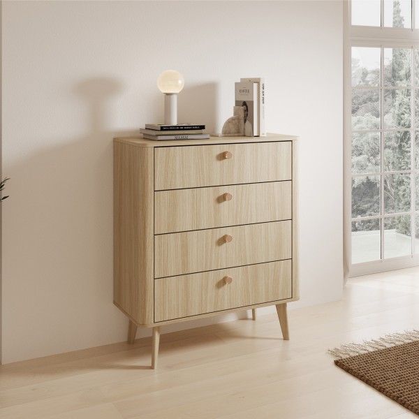 Комод Perfect Home Вікі / Viki 4S/88 з 4 шухлядами Дуб бариста
