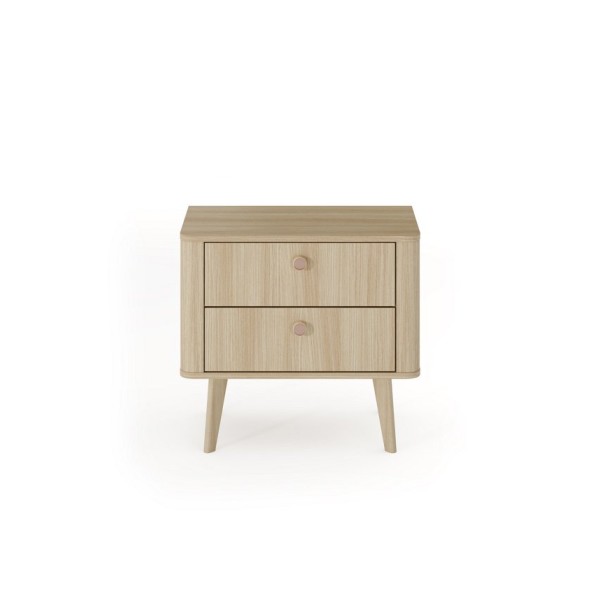 Тумба приліжкова Perfect Home Вікі / Viki 2S з 2 шухлядами - Дуб бариста