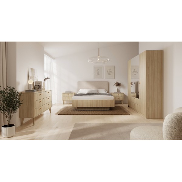 Тумба приліжкова Perfect Home Вікі / Viki 2S з 2 шухлядами - Дуб бариста