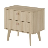 Тумба приліжкова Perfect Home Вікі / Viki 2S з 2 шухлядами Дуб бариста