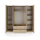 Шафа для одягу Perfect Home Вікі 4D2S/213 з дзеркалом