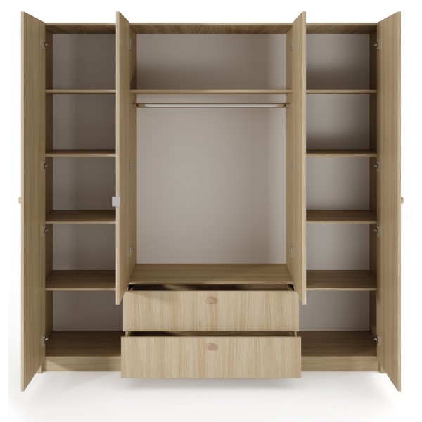 Шафа для одягу Perfect Home Вікі 4D2S/213 з дзеркалом