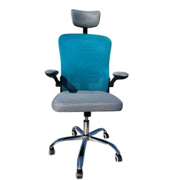 Крісло обертове комп'ютерне/дитяче OC-8970M Perfect Home Україна Сірий/блакитний