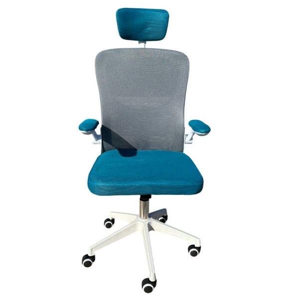 Крісло обертове комп'ютерне/дитяче OC-8970W Perfect Home Україна Сірий/блакитний