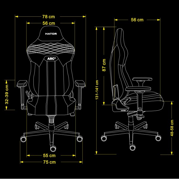 Крісло для геймерів HATOR Arc 3 XL Velour — ергономічний комфорт для ігор та роботи