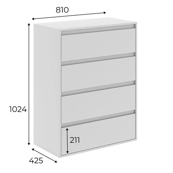 Комод 4 Light – сучасний вибір для вашої оселі