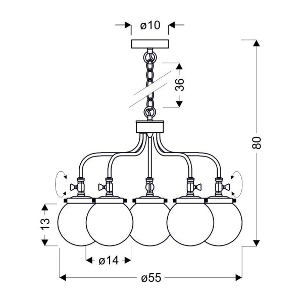 Люстра Candellux 35-70876 Ballet – Стильне освітлення для будь-якого інтер'єру