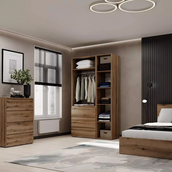 Шафа розпашна комбінована №2 Light для спальні