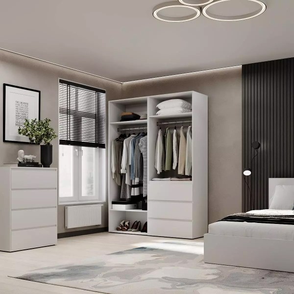 Шафа розпашна комбінована №5 Light – сучасний мінімалізм для вашої спальні