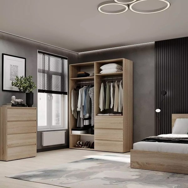 Шафа розпашна комбінована №5 Light – сучасний мінімалізм для вашої спальні