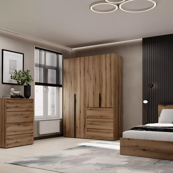 Шафа розпашна комбінована №5 Light – сучасний мінімалізм для вашої спальні