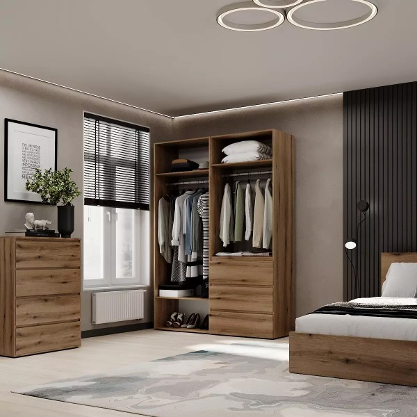 Шафа розпашна комбінована №5 Light – сучасний мінімалізм для вашої спальні