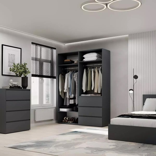 Шафа розпашна комбінована №5 Light – сучасний мінімалізм для вашої спальні