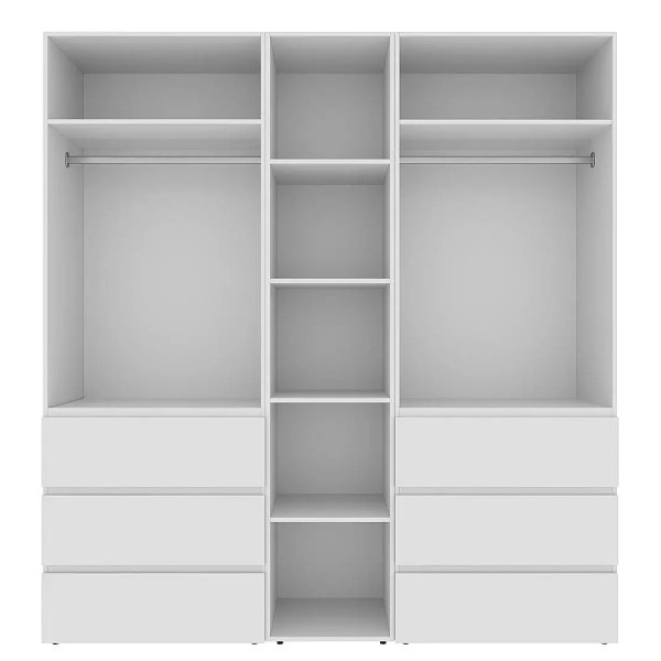 Шафа розпашна комбінована №6 Light — для вашої сучасної спальні