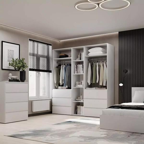 Шафа розпашна комбінована №6 Light — для вашої сучасної спальні
