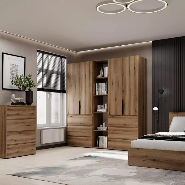 Шафа розпашна комбінована №6 Light — для вашої сучасної спальні