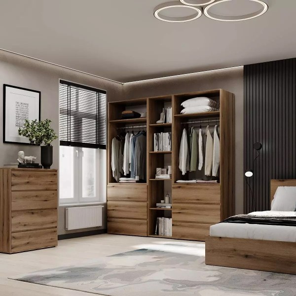 Шафа розпашна комбінована №6 Light — для вашої сучасної спальні