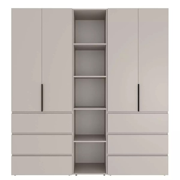 Шафа розпашна комбінована №6 Light — для вашої сучасної спальні