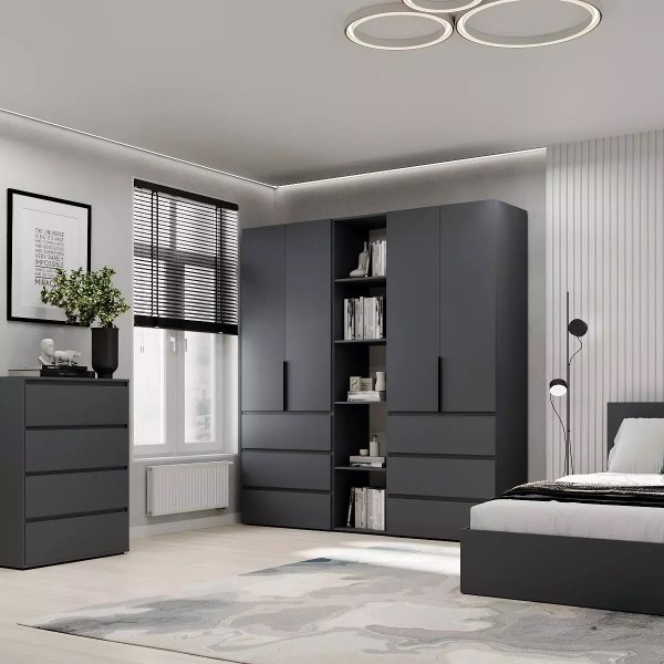 Шафа розпашна комбінована №6 Light — для вашої сучасної спальні