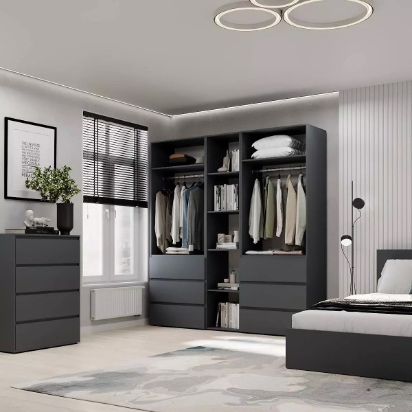 Шафа розпашна комбінована №6 Light — для вашої сучасної спальні