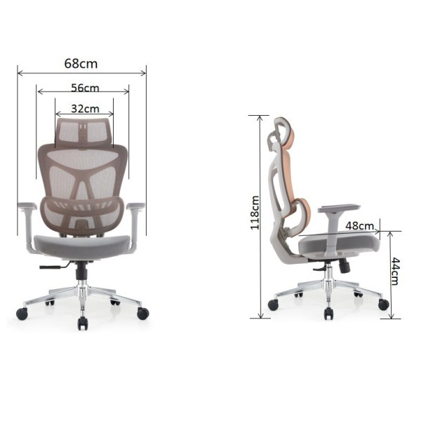 Крісло офісне-комп'ютерне ергономічне преміум HQOC-13AM-G
