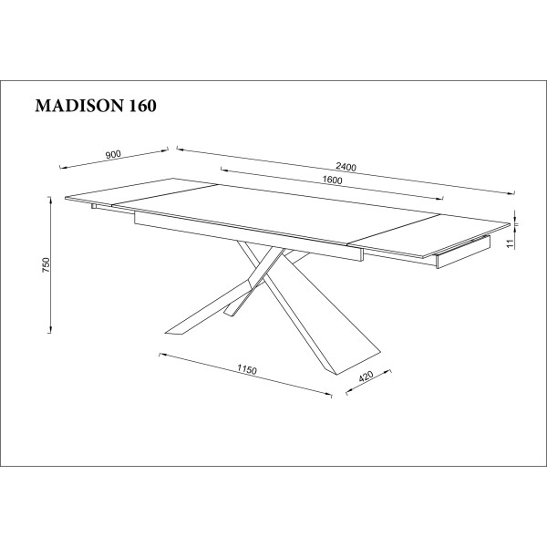 Стіл Madison Ceramic