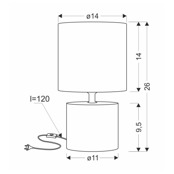 Настільна лампа Candellux 41-24398 Dina