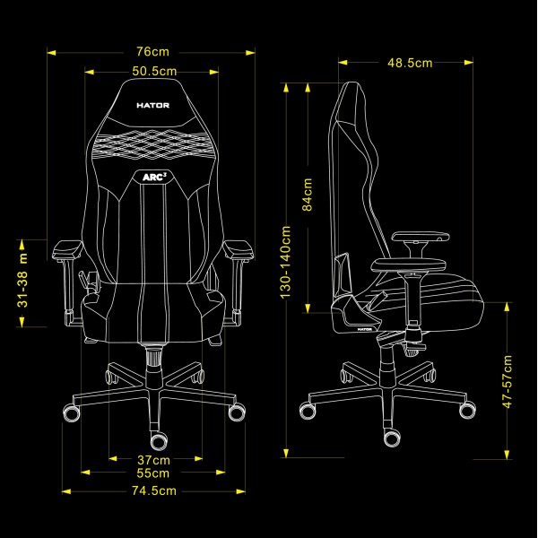 Крісло для геймерів HATOR Arc 3 L Velour (HTC3449L) 