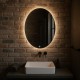Дзеркало овальне з сенсорною кнопкою