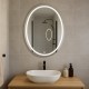 Дзеркало овальне з сенсорною кнопкою