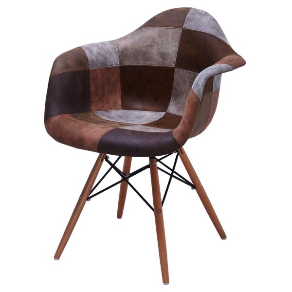 Крісло Charles patchwork PK17 — дизайнерське крісло для вітальні та кухні