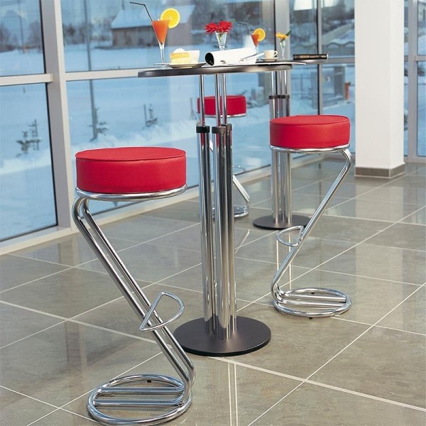 Барний стілець Zeta chrome
