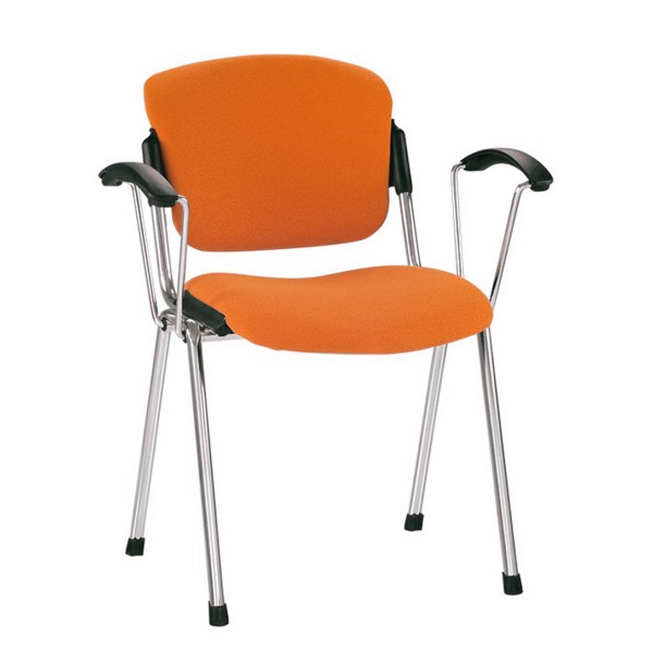 Стілець Era Arm - офісний стілець з підлокітниками та тканинним сидінням