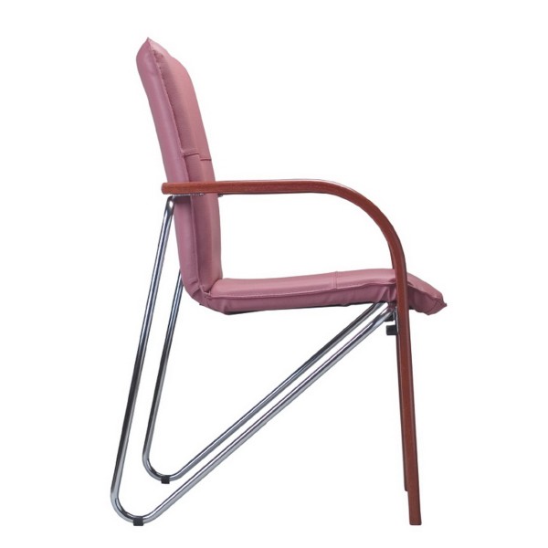 Стілець Salsa chrome — сучасний офісний стілець з дерев’яними підлокітниками