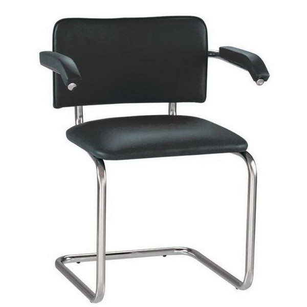 Стілець Sylwia Arm chrome для офісу з підлокітниками